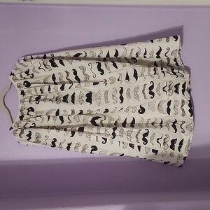 Handmade Mustache skirt